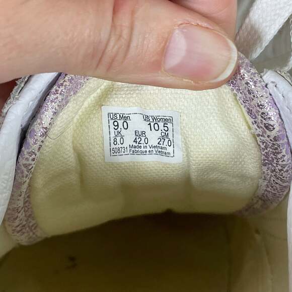 WOMEN'S 10.5/MEN’S 9 VANS OLD SKOOL CRACKED LEATHER ROSE GOLD SHOES SNEAKERS - Picture 7 of 8